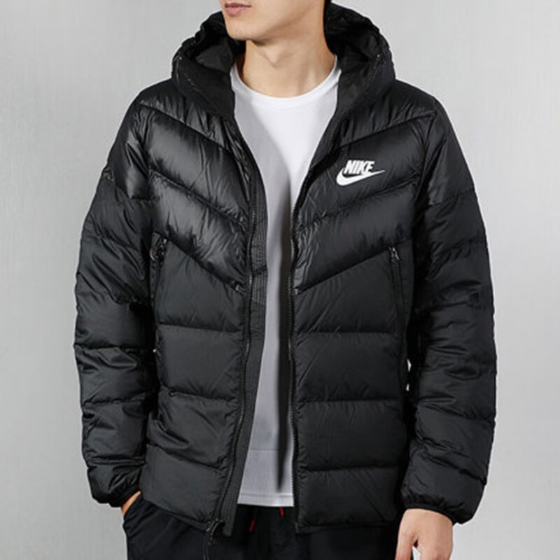 nike耐克男装冬季新款运动服舒适休闲连帽短款羽绒服外套dd