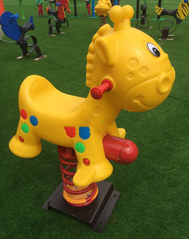 室外健身器材摇摇马广场公园儿童幼儿园户外游乐设施弹簧摇摇乐 绿色