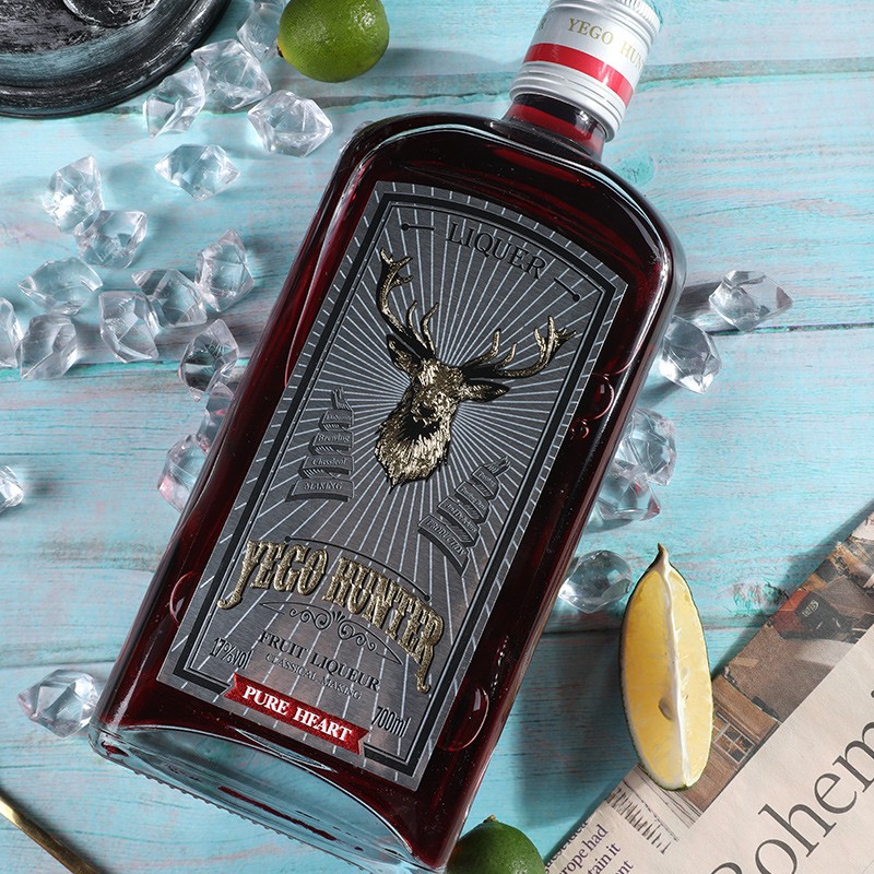 草莓野格 抖音网红野格哈古雷斯利口酒 狩猎者鹿头洋酒配制酒力娇酒