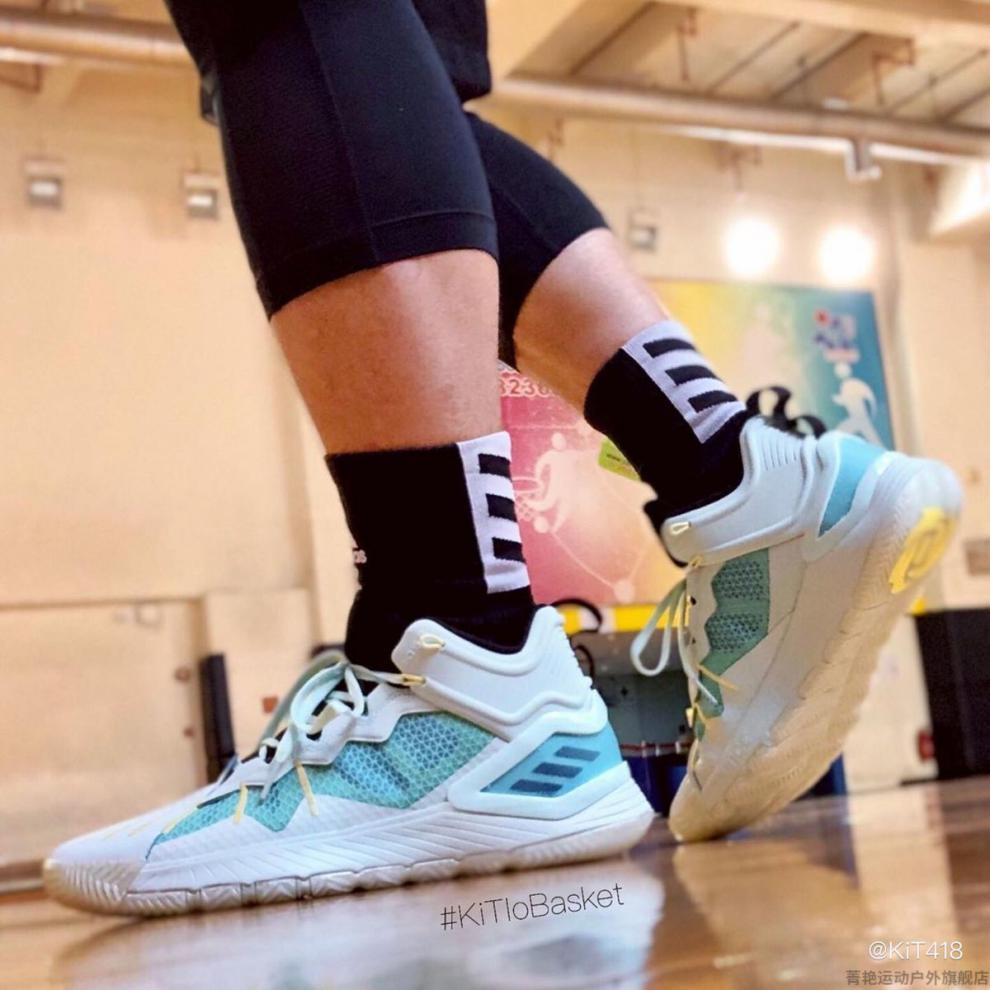 罗斯12代芝加哥风城之子薄荷绿实战篮球鞋男孩1215岁薄荷425袜子手环