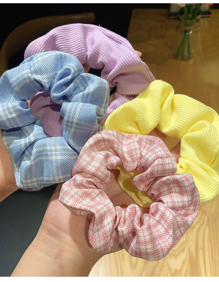 奶油系少女大肠发圈bm肥肠圈甜美头绳简约韩国扎丸子头发饰发圈芭珀丽