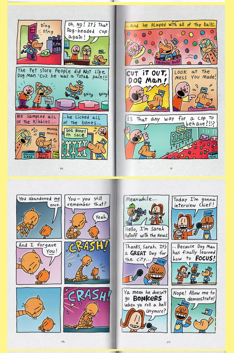 狗狗侦探神探狗狗的冒险19dogman9册英文原版712岁全彩儿童漫画故事书