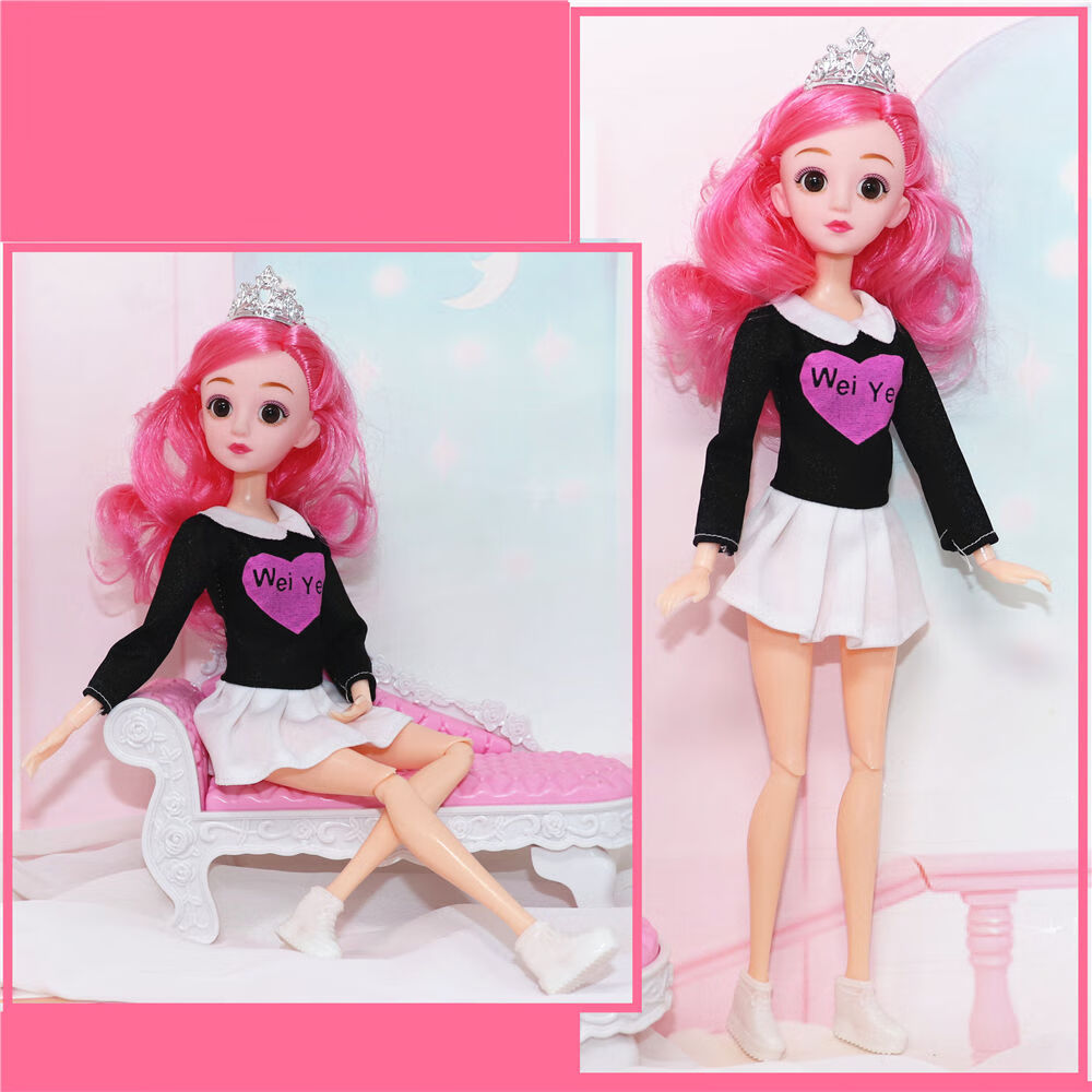 时尚30厘米洋芭比娃娃公主换套装衣服女孩儿童玩具会唱歌灯光音乐