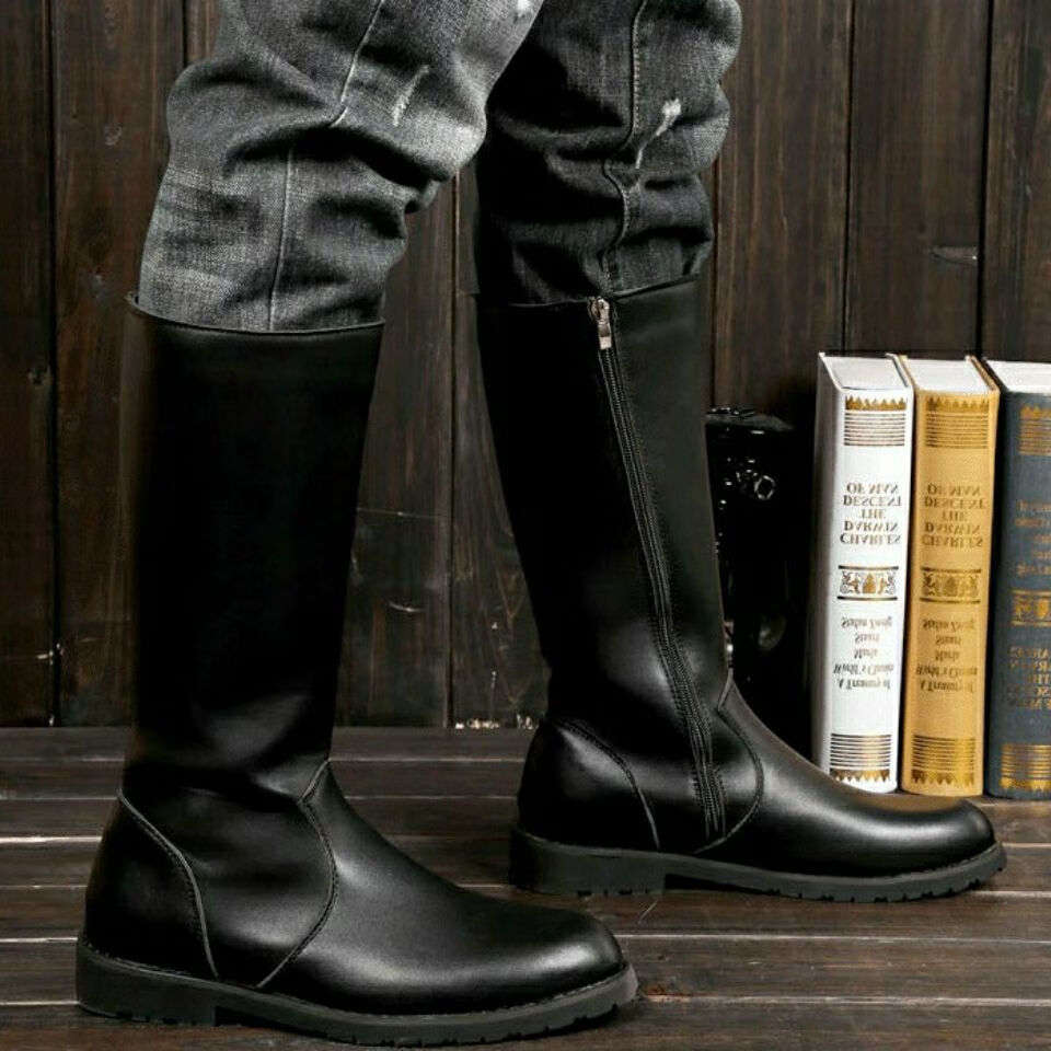 仪仗队高筒马靴骑士马术表演官军阀靴男女阅兵民国皮靴话剧演出服