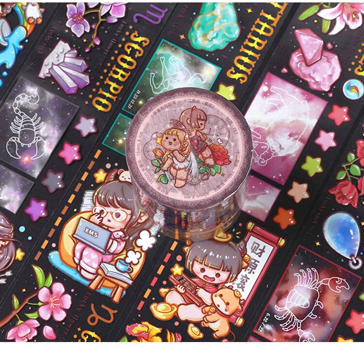 多加(duga) 小麻薯胶带手帐套装整卷夏日限定官方系列全套烫金分装