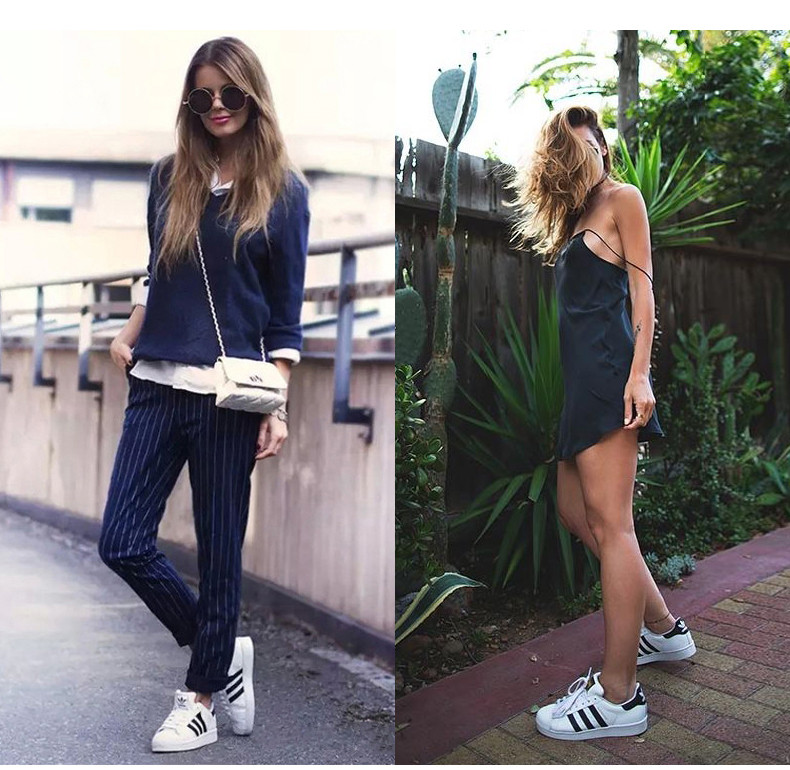 阿迪达斯三叶草男女鞋adidas2021新款金标贝壳头小白鞋低帮休闲运动