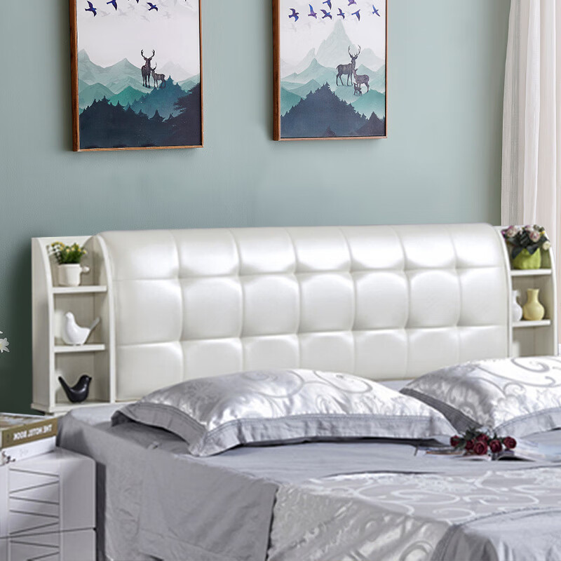 床头板软包单买新款网红靠背双人简约现代15米18米2米床头落地8727