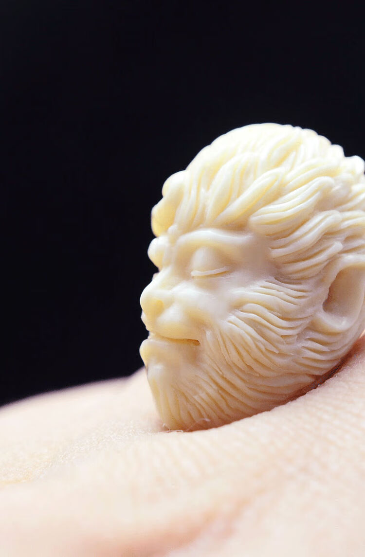 猛犸象牙孙悟空齐天大圣斗战胜佛佛头三通佛珠配饰一念之间男16x23x