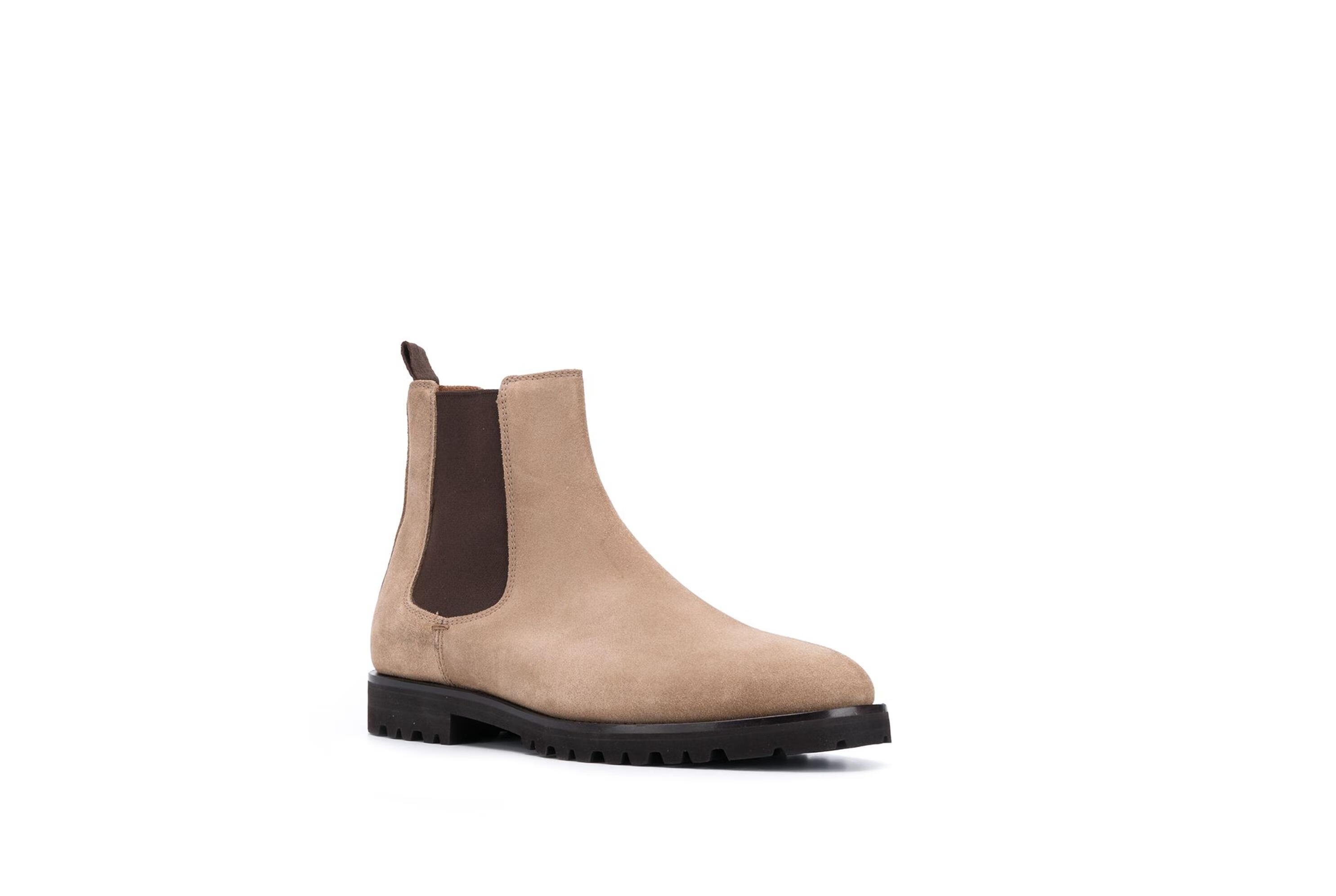 brunello cucinelli 20秋冬男士绒面皮切尔西靴 裸色 it44【图片 价格