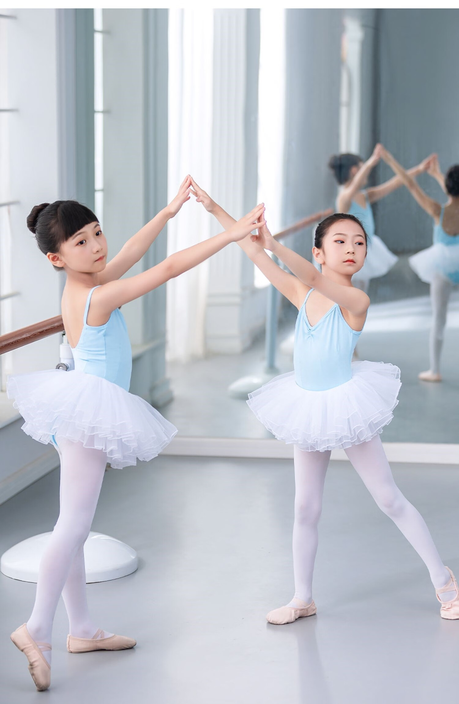 儿童舞蹈服女童芭蕾舞中国舞连体练功服吊带艺考体操服形体服 尺码偏