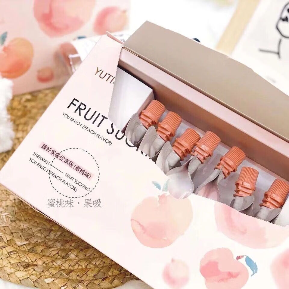 迎五一5折悠塔yutior升级版蜜桃味臻纤果吸新品果冻布丁酵素原味果吸