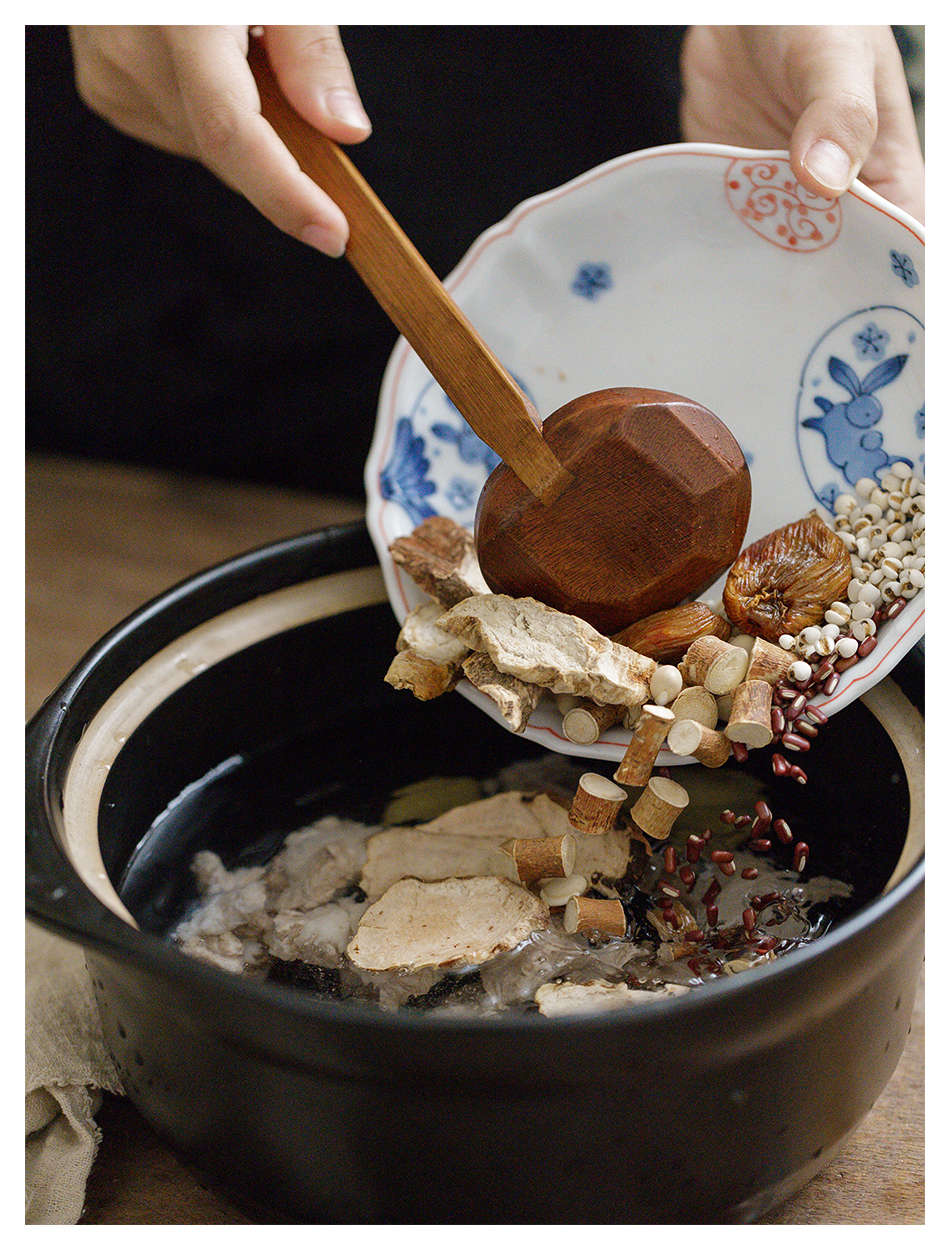 丨南芪夏健汤 五指毛桃根野生土茯苓干货中药材 汤包料包煲汤 h白扁豆