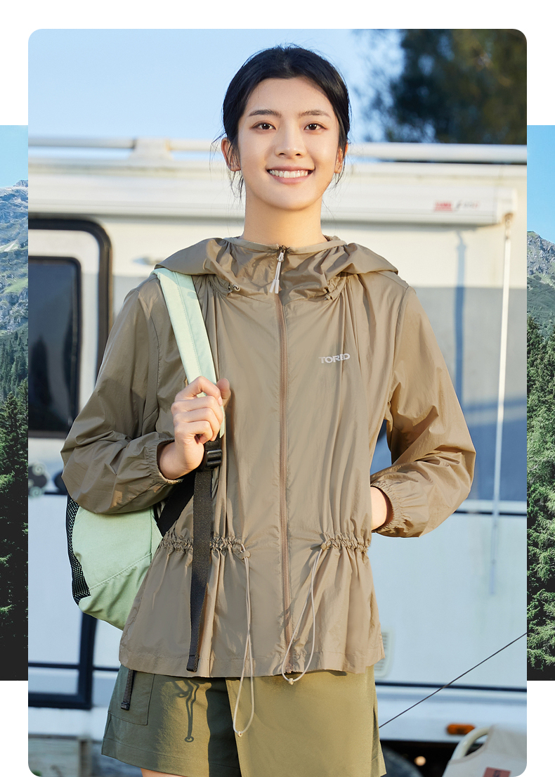 探路者toread防晒衣女22春夏新款户外运动轻薄皮肤衣tazk82775白色s