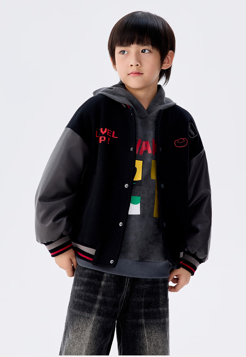 M.Latin Children's Outerwear Spring 2025 New Collection Boys And Girls Windproof Baseball Collar Jacket with Patchwork Desig 21