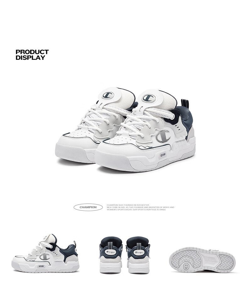Champion American Champion Sneakers for Women And Men, Classic Retro Street Fashion Thick-Soled Sneakers 24SST13 Light Blue 39 20