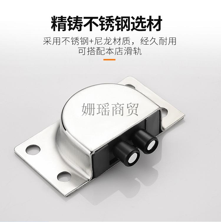 衣厨柜门轮双滑槽家具轮静音不锈钢推拉门移门配件趟门轮柜上下轮斗昂