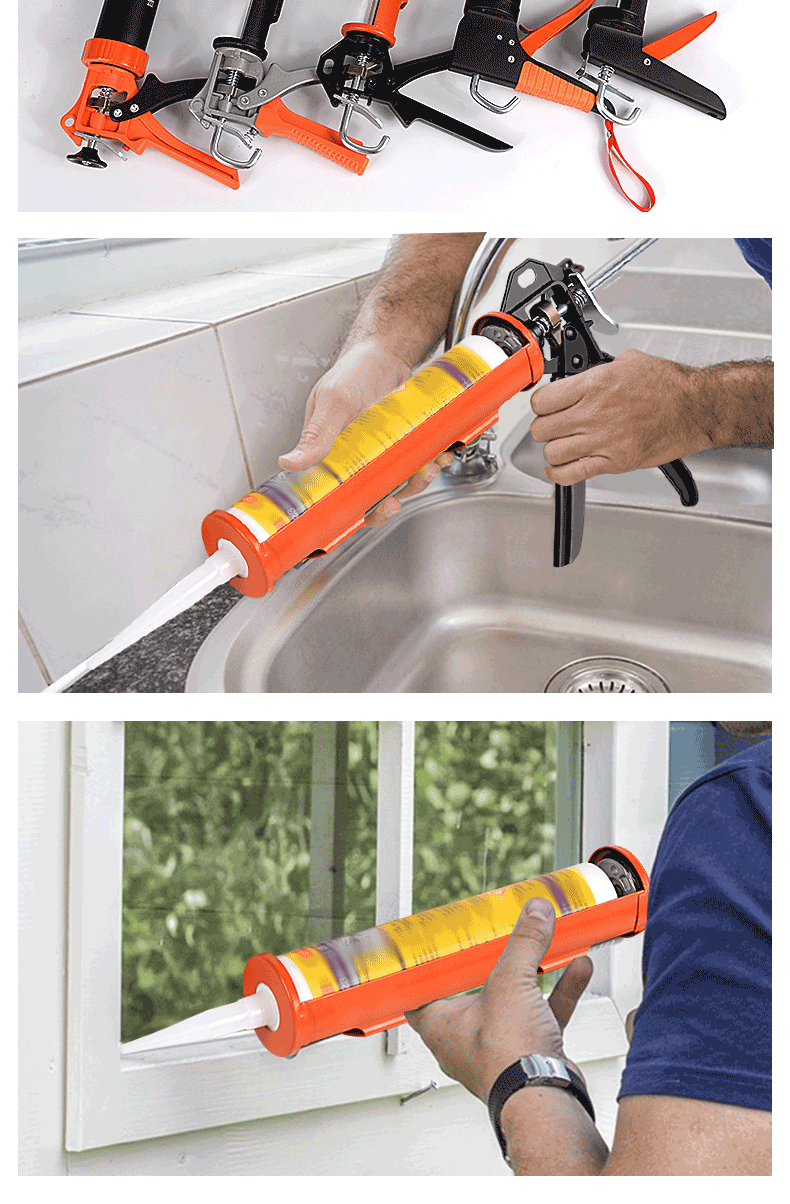 结构胶抢压胶枪美缝剂胶枪打胶神器 专业级省力旋转胶枪 239玻璃胶