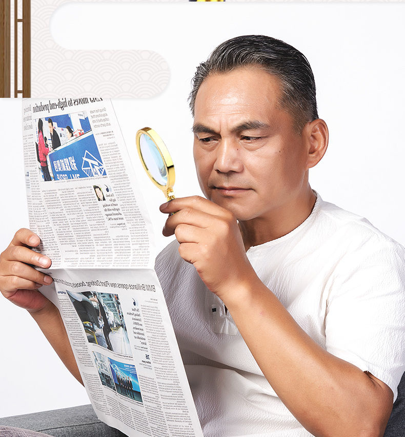 高倍放大镜100倍高清老年人特大多功能老人便携式阅读超大扩大镜 龙纹