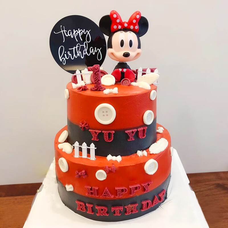 儿童生日蛋糕米奇米妮米老鼠唐老鸭同城配送北京上海深圳广州武汉重庆