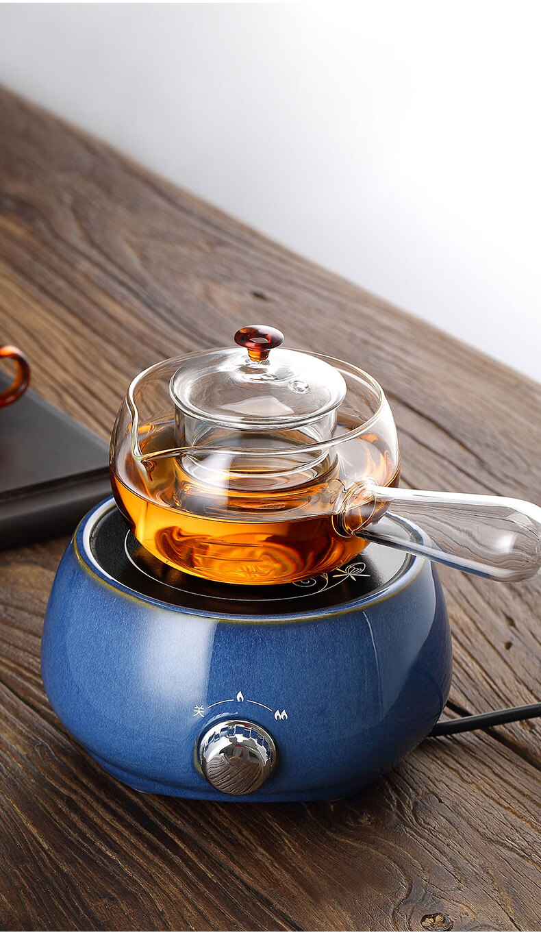 电陶壶 迷你侧把玻璃煮茶壶耐高温煮茶电陶炉小型迷你陶瓷炉煮茶器网