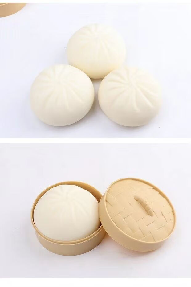 解压大包子仿真包子玩具包子发泄包子捏捏乐解压神器假包子带蒸笼柔软