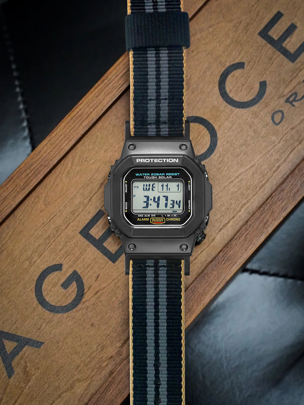 适配于csio卡西欧gshock小方块帆布表带dw5600g700dw8700手表带宓蝶