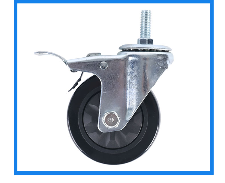 耐磨推车轮/刹车轮/孔顶/轮/脚轮/万向手拉车轮/转向轮/pvc推车轮子