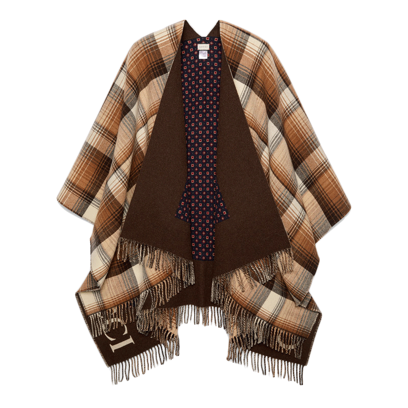 gucci古驰女装羊毛流苏双面披肩597533代购 4g200 4064代购