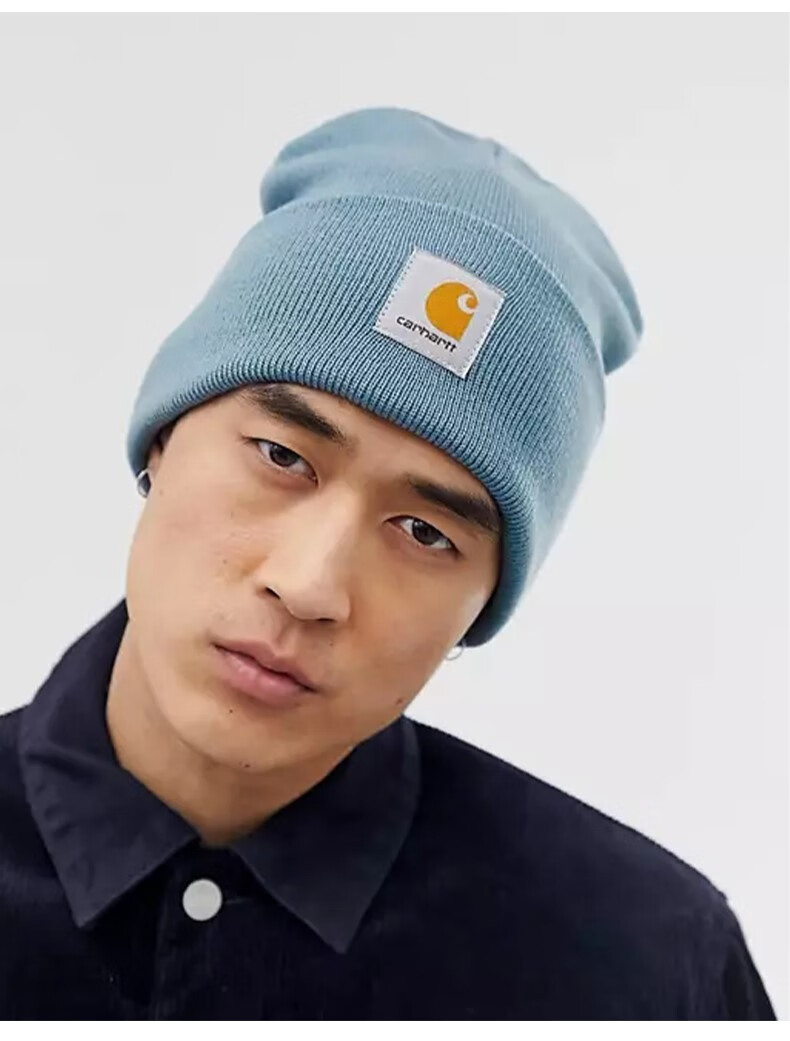 卡哈特帽子同款carhartt a18 beanie hat卡哈特经典毛线针织冷帽 棕色