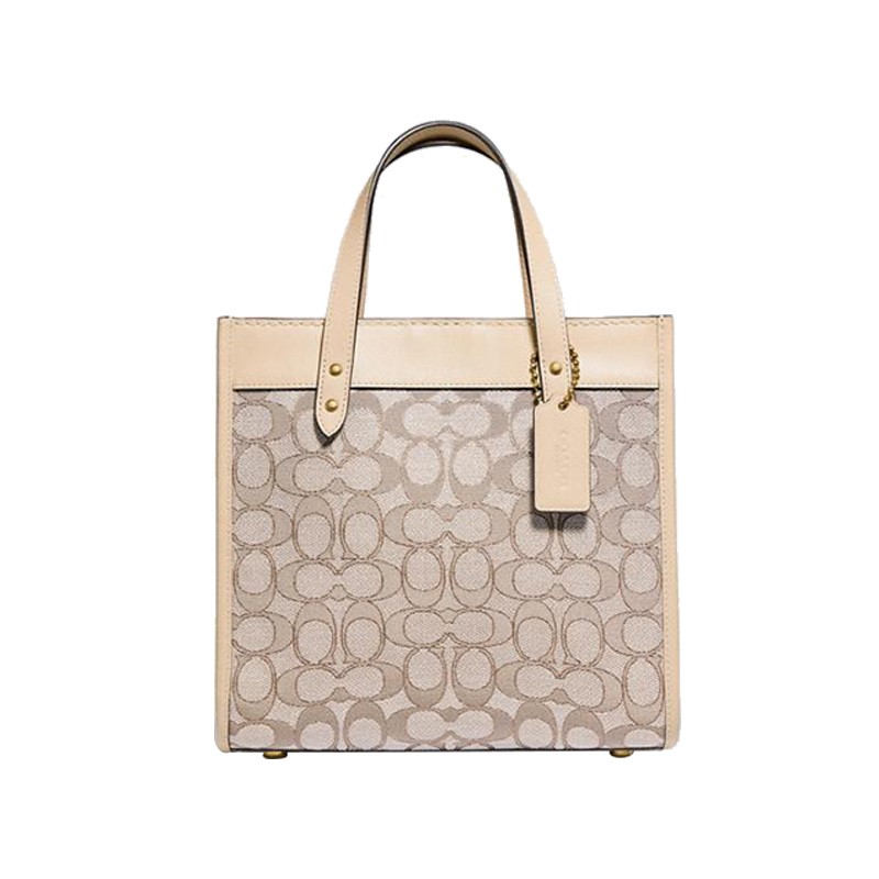 【coach蔻驰】field tote 22系列 托特包 深蓝色c3865-b4rh3【图片