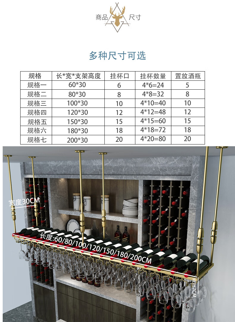 红酒杯挂架尺寸图图片