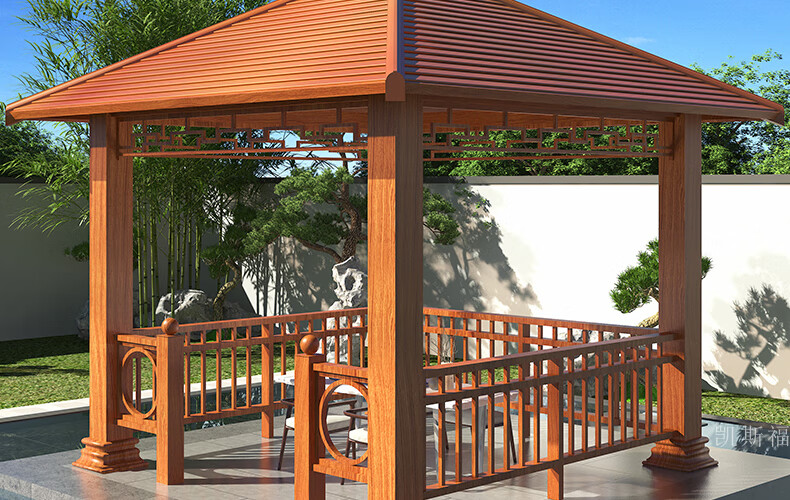 户外四角凉亭铝合金定制休闲庭院花园古建仿古六角亭别墅园林景区度假