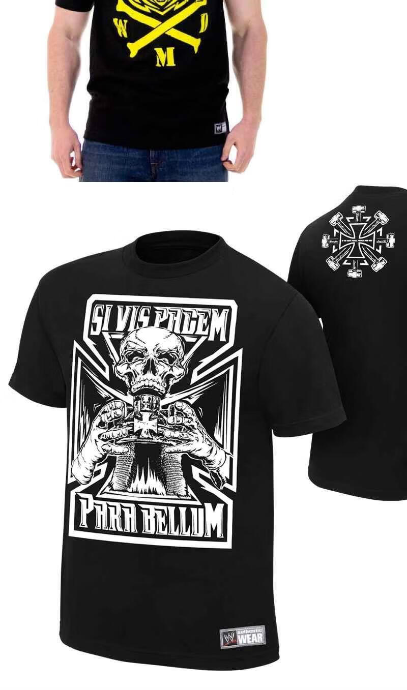 wwe衣服美国摔角网同款兰迪布洛克塞纳cm朋克t恤粉丝健身服短袖夏