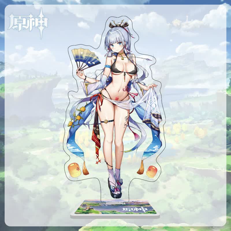 原神亚克力立牌泳装神里绫华雷电将军钟离派蒙桌面摆件收藏泳装八重神