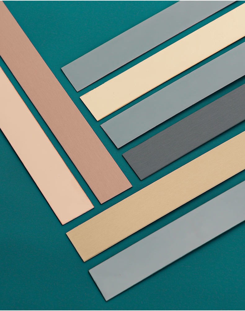 onlee不锈钢装饰条自粘平板条电视背景墙客厅吊顶边框黑钛金一字压边