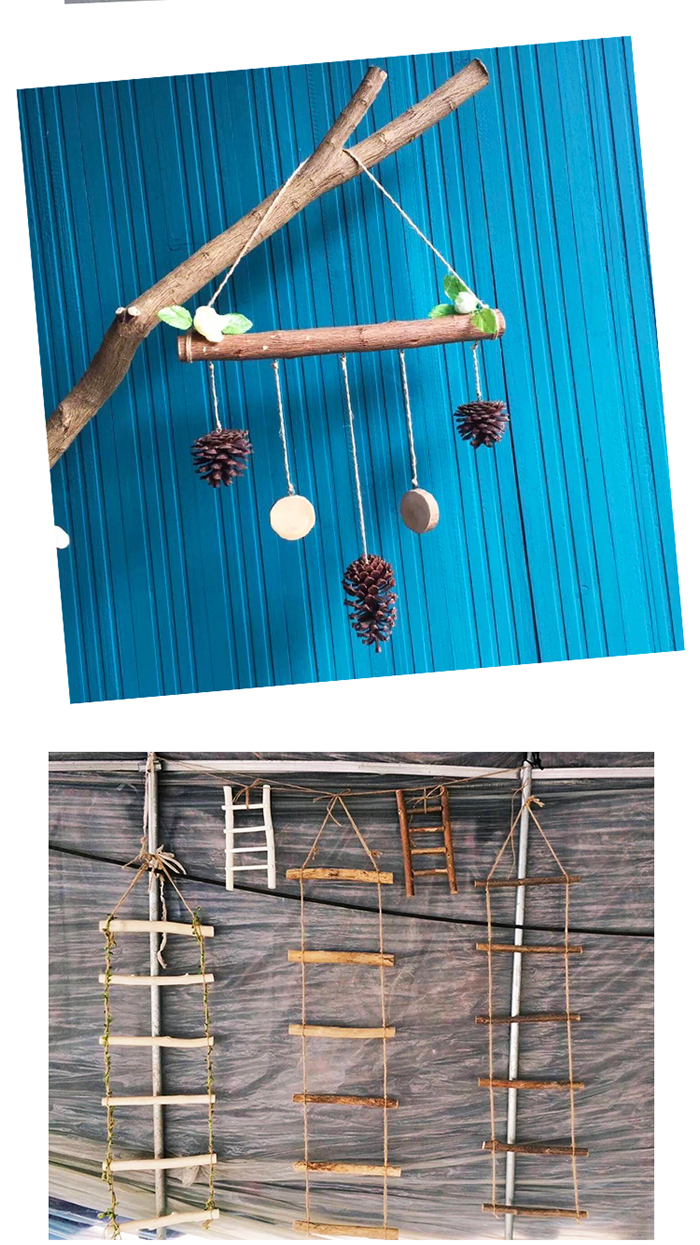 树枝干枝装饰幼儿园手工创意diy树干森林系摆件天然原木枝片礼盒 约5