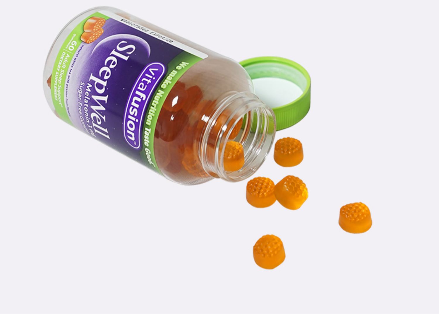 美国vf褪黑素软糖安瓶睡眠助眠糖学生sleepwell退黑素褪黑色素 片