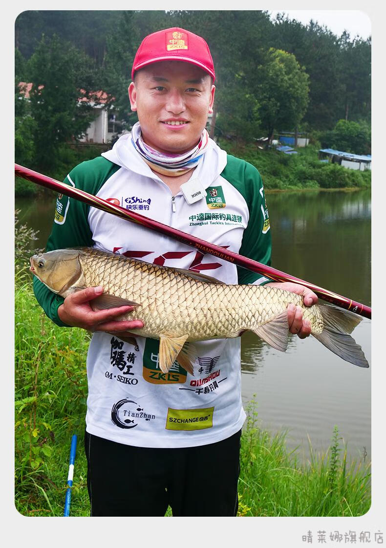 武汉天元邓刚中逵战斗鲢钓鱼竿手竿轻硬鲢鳙巨鲤草鱼专用轻量大物综合