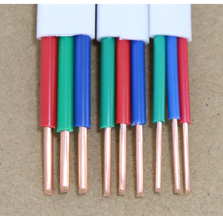 国标纯铜芯线3芯152546平方三芯硬铜线bvvb护套线家用电线白bvvb三芯