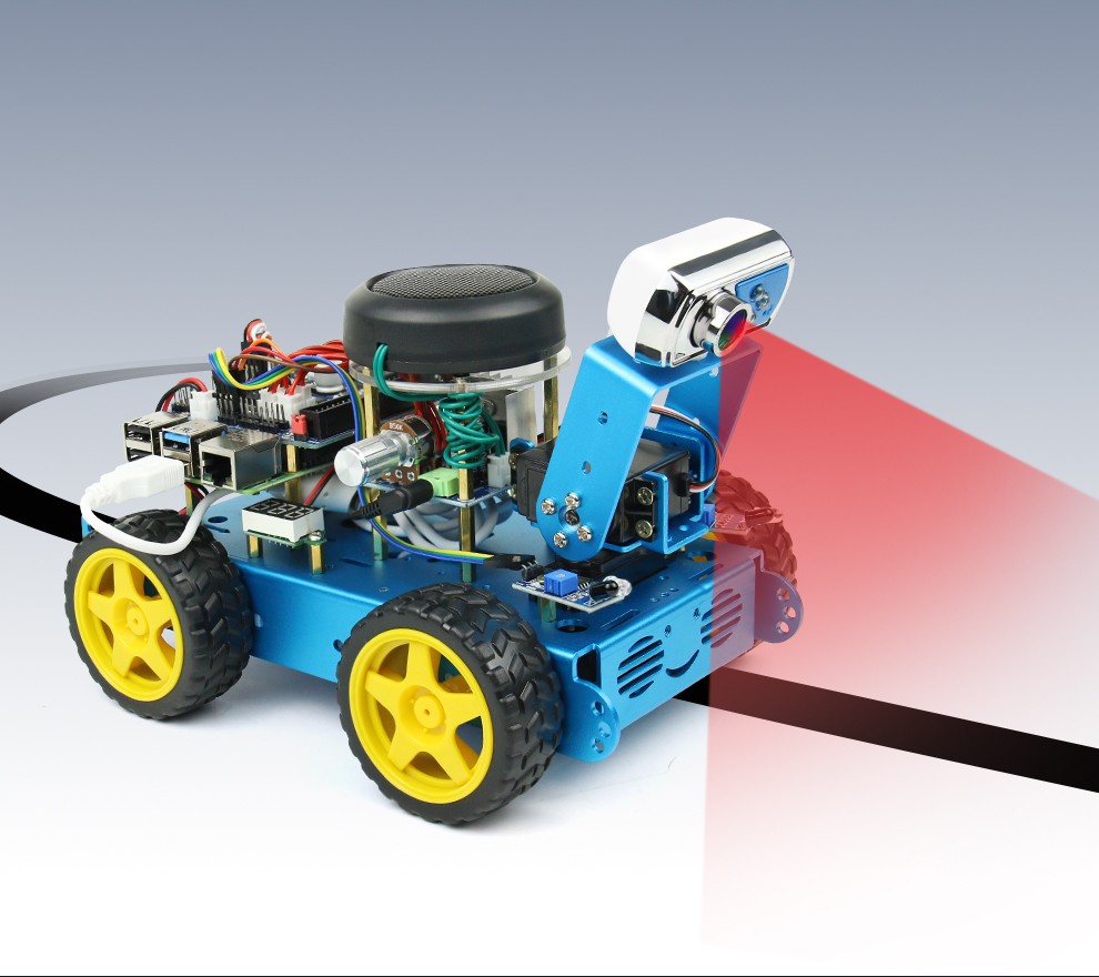 makebit 树莓派4b智能小车机器人 slam激光雷达opencv视觉导航 python