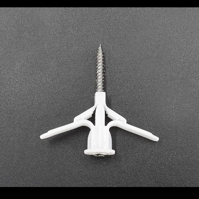 飞机涨塞膨胀管空心砖空心螺丝窗帘石膏板螺丝蝴蝶胀塞飞机膨胀管白色