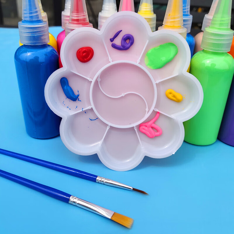 颜料套装丙烯彩绘涂鸦12色24色手指画儿童画画美术用品石头画30毫升