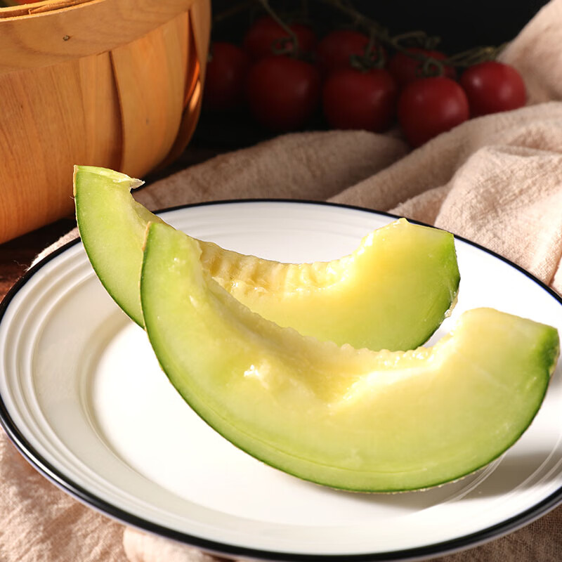 日本品种静冈玫珑蜜瓜新鲜孕妇水果软糯冰淇淋蜜瓜哈密瓜整箱网纹瓜绿