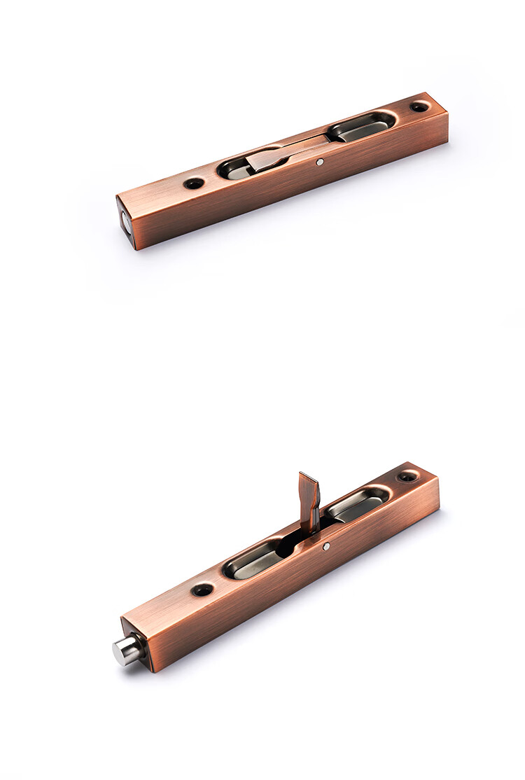 应易达 拉丝暗装插销木门双开门隐形门栓天地锁子母门双开门栓加长青