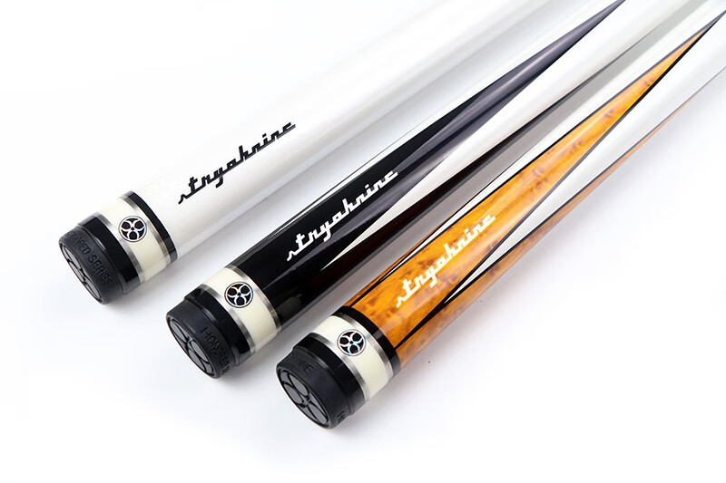 poinos毒药美洲豹台球杆st中式黑八黑8球杆大小头美式九球桌球杆st白