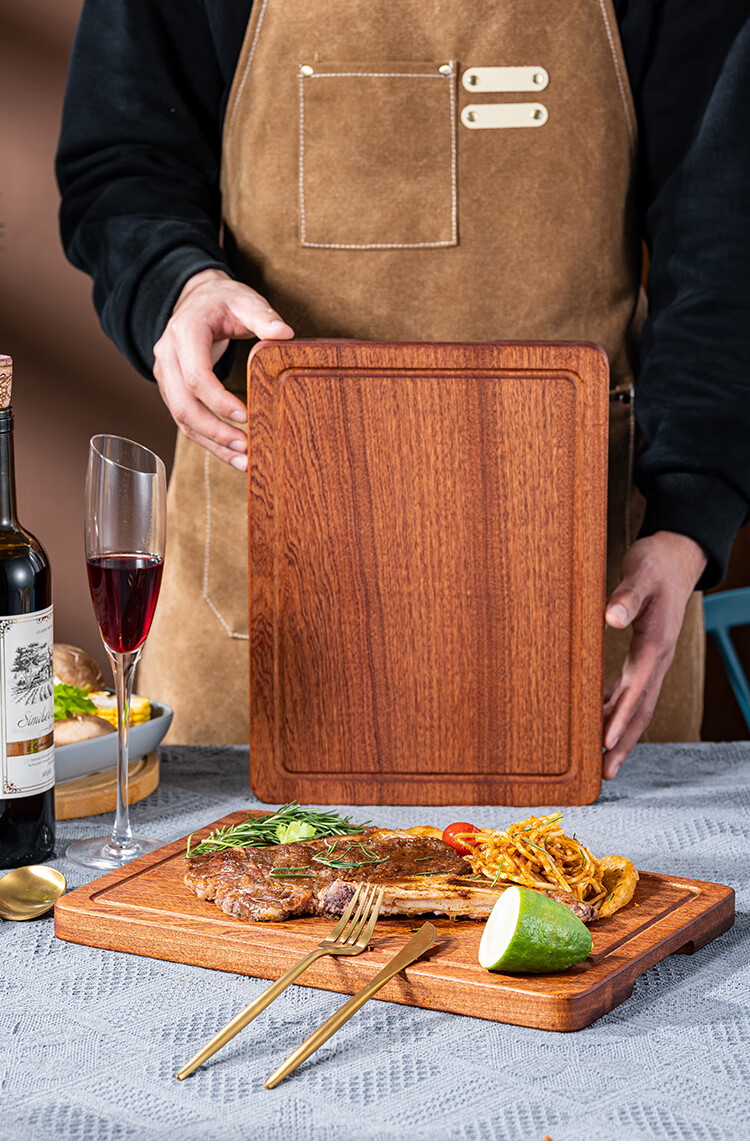 家用实木牛排盘西餐盘沙比利牛排木板托盘餐厅木质牛扒木盘披萨板台兰