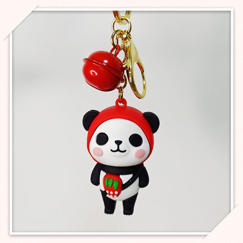 小熊猫钥匙扣女可爱网红挂件公仔卡通汽车钥匙链男情侣书包挂饰品送