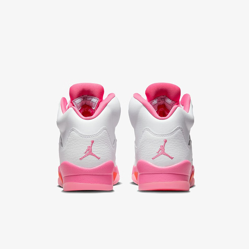 耐克nike女鞋air jordan 5 aj乔5 白粉 高帮 女子复古篮球鞋 440892