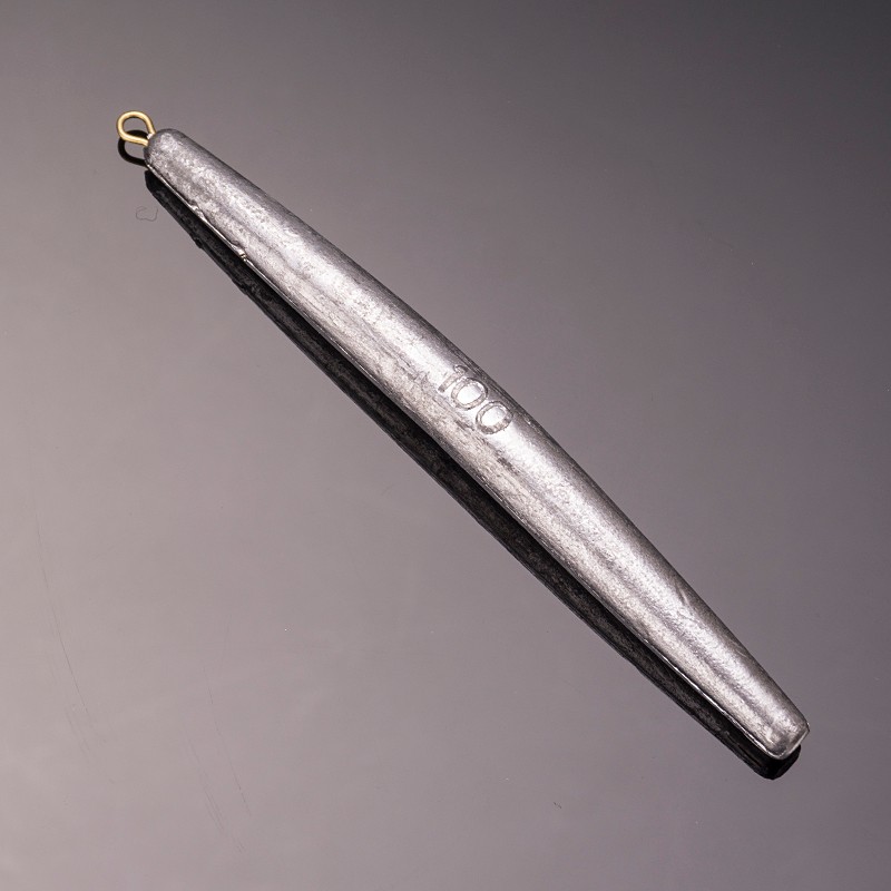 条形铅坠锚鱼专用长条带环铅坨飞鱼划鱼钩鱼坠子远投锚竿低阻配件 100