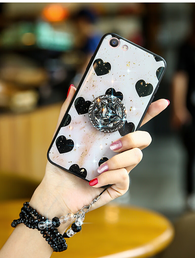 vivoy83手机壳爱心硅胶y71保护套y81s全包水钻支架a防摔y71a软壳创意